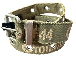 Vintage Y2K Utility Belt Khaki Army Green Rugged Streetwear